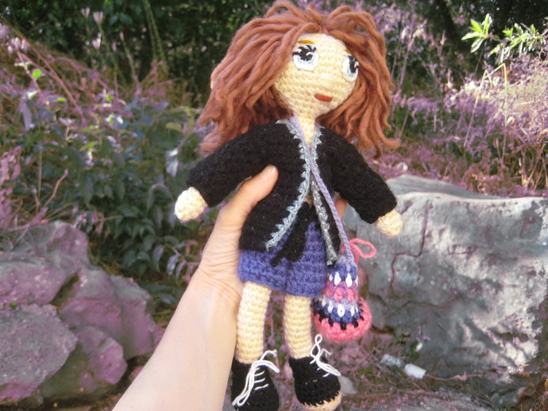 Crochet doll Pearl pattern, Amigurumi doll doll clothes PDF crochet pattern, Girl amigurumi crochet pattern, Doll tutorial image 2