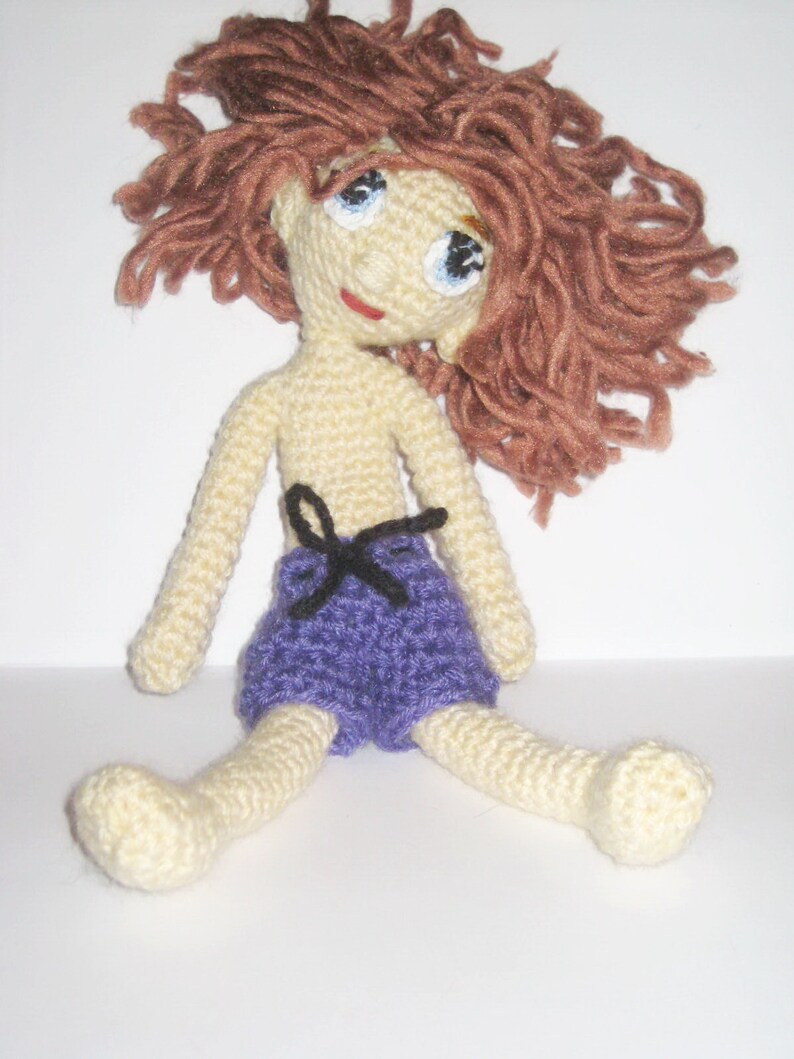 Crochet doll Pearl pattern, Amigurumi doll doll clothes PDF crochet pattern, Girl amigurumi crochet pattern, Doll tutorial image 6