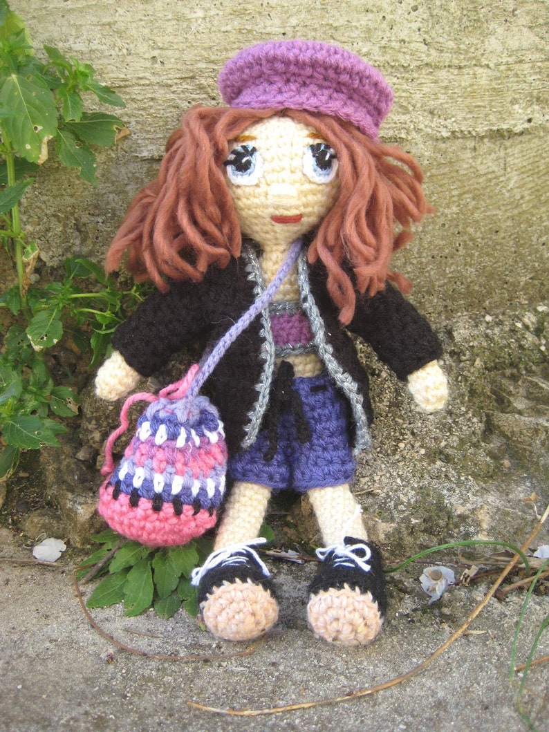 Crochet doll Pearl pattern, Amigurumi doll doll clothes PDF crochet pattern, Girl amigurumi crochet pattern, Doll tutorial image 5