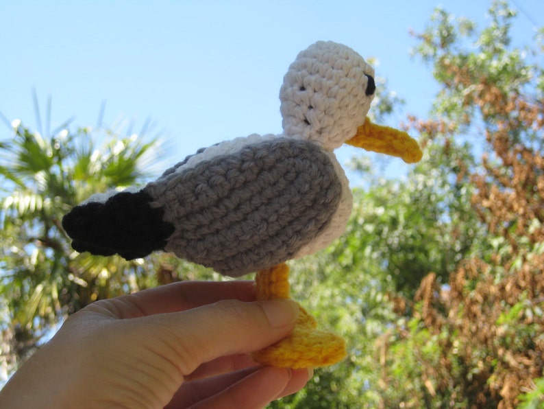 Amigurumi seagull crochet pattern, Crochet pattern amigurumi bird, Crochet seagull, Amigurumi animals pattern, Crochet bird pdf pattern image 7