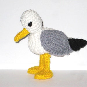 Amigurumi seagull crochet pattern, Crochet pattern amigurumi bird, Crochet seagull, Amigurumi animals pattern, Crochet bird pdf pattern image 6