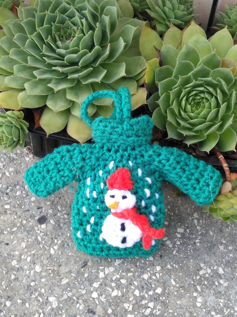 Ugly Christmas Sweater Ornament Crochet Pattern Tiny Sweater Etsy