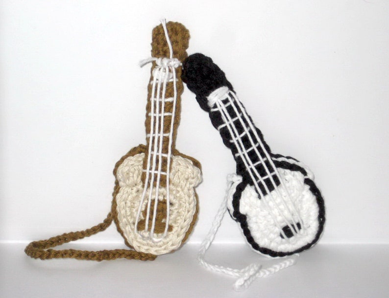 Patrón crochet muñeco amigurumi, Crochet Dos patrones PDF, Muñeco amigurumi patrón guitarra GRATIS, Patrón muñeco estrella de rock imagen 5