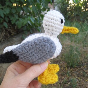 Amigurumi seagull crochet pattern, Crochet pattern amigurumi bird, Crochet seagull, Amigurumi animals pattern, Crochet bird pdf pattern image 9