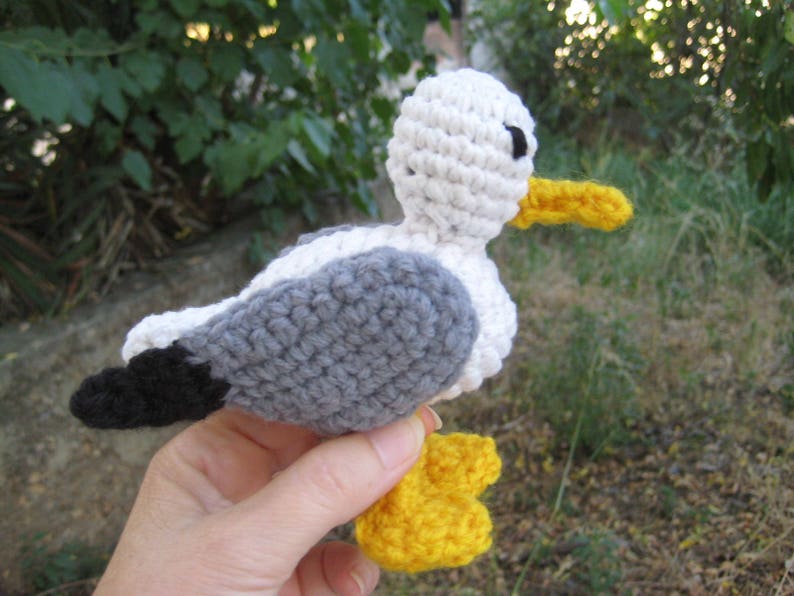 Amigurumi seagull crochet pattern, Crochet pattern amigurumi bird, Crochet seagull, Amigurumi animals pattern, Crochet bird pdf pattern image 9