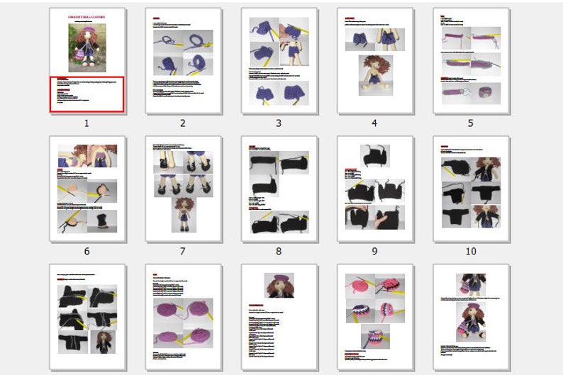 Poupée au crochet motif perlé, poupée Amigurumi vêtements de poupée motif au crochet PDF, motif au crochet fille amigurumi, tutoriel de poupée image 10