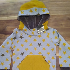 Einzelstück Hoodie Kinder, Sweatshirt mit Kapuze, Gr. 104
