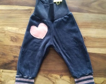 Upcycled grow with me baby pants