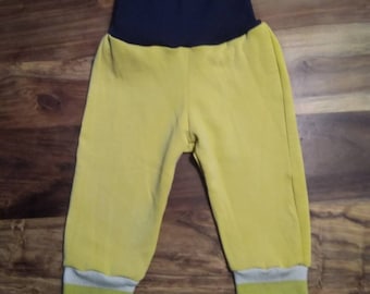 Upcycled grow with me baby pants