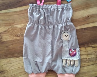 Upcycling children's overall short, jumper, size. approx. 92-98 (3Y)