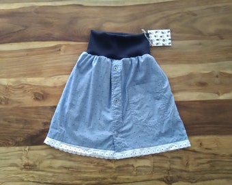 Falda upcycling, falda de verano, falda encerada talla infantil. 104+