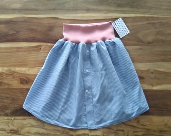 Falda upcycling, falda de verano talla infantil. 128/134+