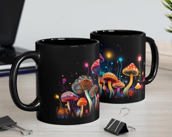 Tasse champignon, tasse à café d'halloween, décoration de champignons, champignons magiques, tasse grenouille, tasse de Noël, tasse à café, tasse en céramique, tasse à thé, tasse lune
