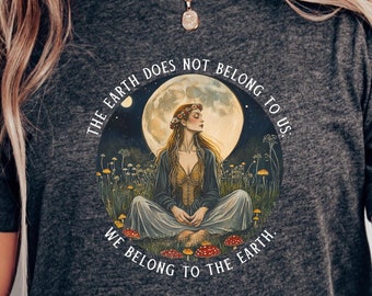Mystic Moon Shirt, Mystical Moon Phase Shirt, Hippie Witchy T-Shirt, Boho Vintage Moon Shirt, Spiritual T-Shirt, Celestial Moon Shirt