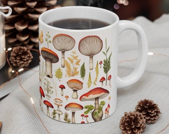 Mushroom Mug, Mushroom Coffee Mug, Mushroom Decor, Magic Mushroom, Frog Mug, Christmas Mug, Coffee Mug, Ceramic Mug, Tea Mug, Moon Mug