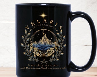 Velaris Kaffeebecher SJM ACOTAR Merch Der Nachtgericht Booktok Fan Geschenk Ein Gericht der Dornen und Rosen Geschenk Bücherwurm Geschenk für ihre Bücherecke