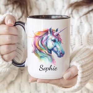 Custom Unicorn Mug, Personalized Gift Idea, Unicorn Lover Gift, Custom Name Mug