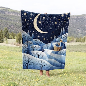 Skandinavische Kunst Weihnachten gewebte Decke Winter Folk Art Geschenk Norwegische Weihnachten Wohnkultur Europäische Geschenke Nordische Volkskunst Weihnachtsgeschenk