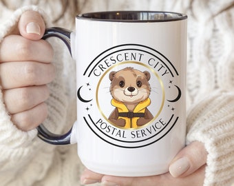 Crescent City Postal Service Mug, Messenger Otter Mug, Fitzroy Brookings Otter, Sarah J Maas, ACOTAR