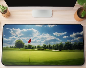 Golf Lover Desk Mat, Gift For Golfer Desk Mat Mouse Pad, Large Desk Mat, Golf Office Decor Desk Pad for Work, Game Mat Fathers Day