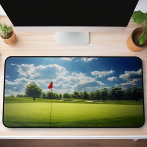 Golf Lover Desk Mat, Gift For Golfer Desk Mat Mouse Pad, Large Desk Mat, Golf Office Decor Desk Pad for Work, Game Mat Fathers Day