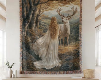 Throne Of Glass Woven Blanket SJM Fantasy Wall Art Throw Manon Blackbeak Abraxos Aelin Galathynius Rowan Whitethorn Fantasy Bookish Gift