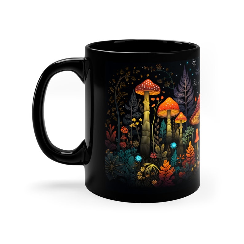 Mushroom Mug, Halloween Coffee Mug, Mushroom Decor, Magic Mushroom, Frog Mug, Christmas Mug, Coffee Mug, Ceramic Mug, Tea Mug, Moon Mug image 2