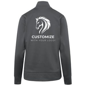 Custom Equestrian Fleece Jacket, Personalized Barn Team Horse Show Apparel, Horse Lover Christmas Gift, Riding Instructor Appreciation Gift image 4