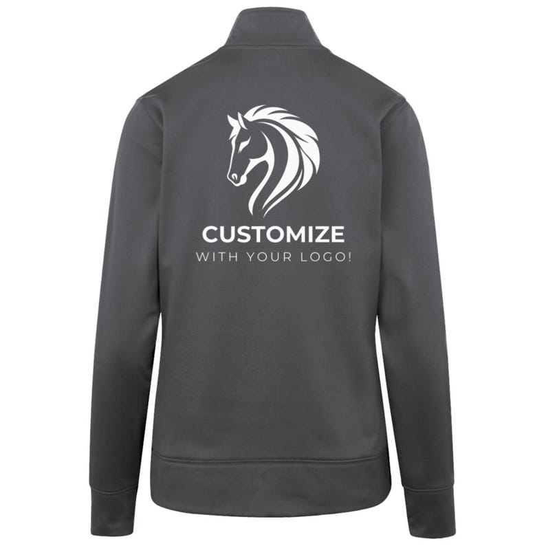 Custom Equestrian Fleece Jacket, Personalized Barn Team Horse Show Apparel, Horse Lover Christmas Gift, Riding Instructor Appreciation Gift image 4