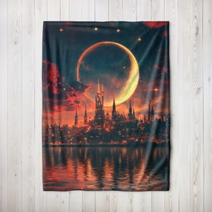 ACOTAR Throne of Glass Crescent City Velveteen Blanket Tapestry Night Court Decor SJM Book Lover Gift Booktok Blanket SJM Inspired Throw