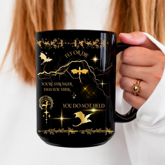 Fourth Wing Mug Bookish Dragon Mug Romantasy Mug for Xaden Riorson Fans BookTok Mug Gift for Wife Cute Bookish Mug Book Lover Gift