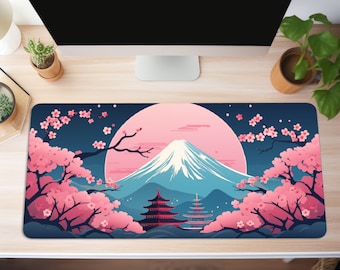 Japanese Desk Mat, Kawaii Desk Mat, Tokyo Mouse Pad, Large Desk Mat, Anime Desk Mat, Desk Pad for Work, Game Office Home XL, Kawaii