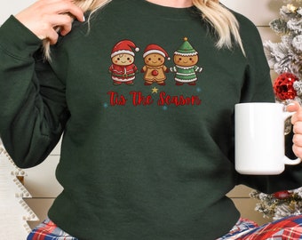 Tis The Season Sweatshirt, Holiday Cookie Christmas Shirt