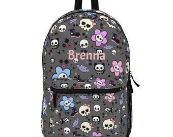 Personalized Goth Backpack, Gift for Emo Goth Girl, Back to  display picture 1