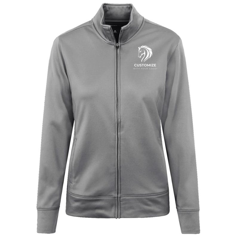 Custom Equestrian Fleece Jacket, Personalized Barn Team Horse Show Apparel, Horse Lover Christmas Gift, Riding Instructor Appreciation Gift image 6