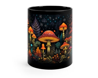Tasse champignon, tasse à café d'halloween, décoration de champignons, champignons magiques, tasse grenouille, tasse de Noël, tasse à café, tasse en céramique, tasse à thé, tasse lune