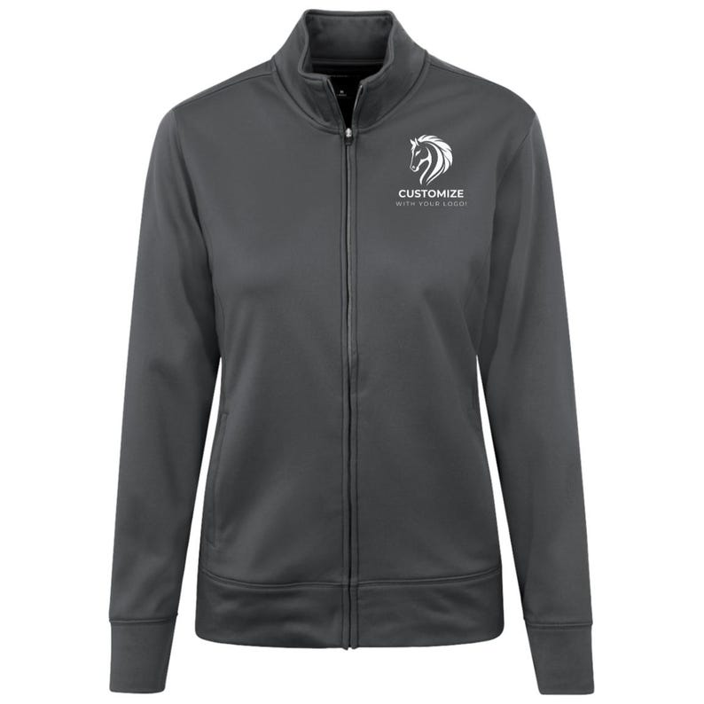 Custom Equestrian Fleece Jacket, Personalized Barn Team Horse Show Apparel, Horse Lover Christmas Gift, Riding Instructor Appreciation Gift image 5