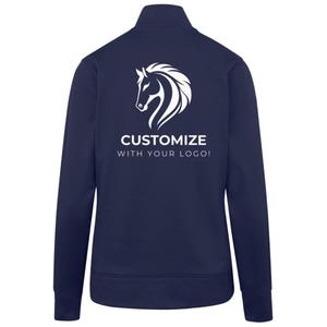 Custom Equestrian Fleece Jacket, Personalized Barn Team Horse Show Apparel, Horse Lover Christmas Gift, Riding Instructor Appreciation Gift image 7