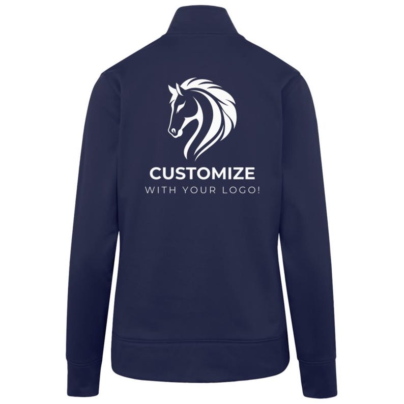 Custom Equestrian Fleece Jacket, Personalized Barn Team Horse Show Apparel, Horse Lover Christmas Gift, Riding Instructor Appreciation Gift image 7