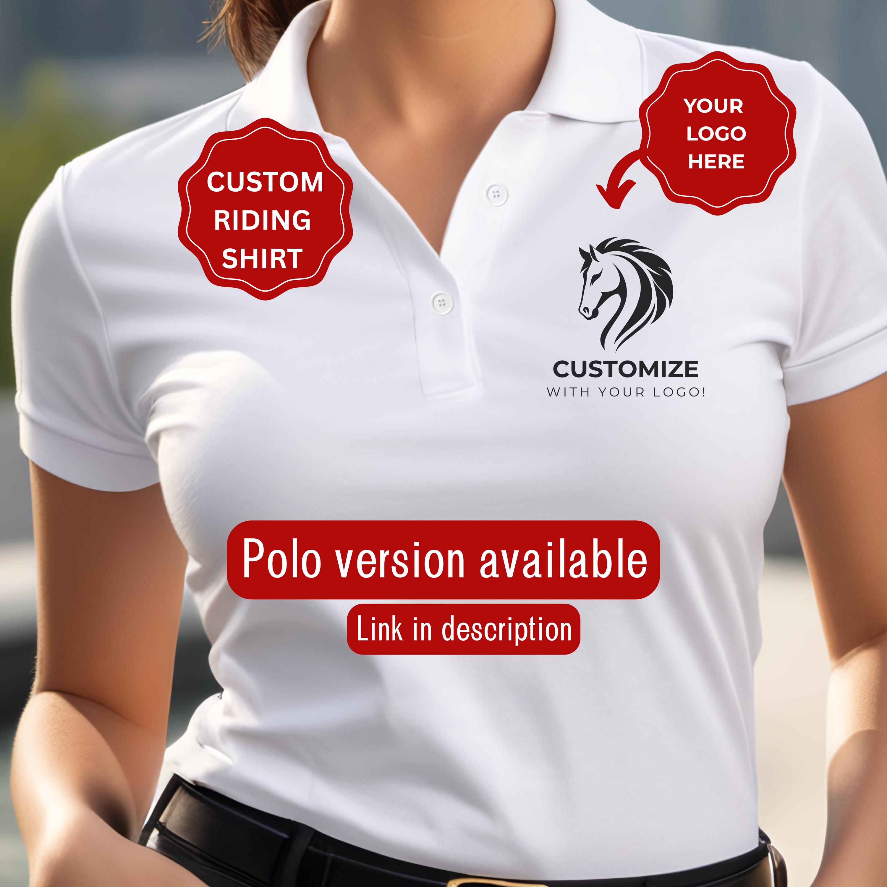 Trendy Riding Lesson Shirts Custom Personalized Team Shirt Equestrian Ladies Quarter-zip Horse Show ...