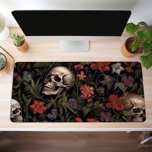 Gothic Desk Pad, Horror Aesthetic, Dark Academia Gaming Mat, Gothic Mouse Pad, Goth Mousepad Xl, Big Gothic Desk Mat, Goth Deskpad Deskmat