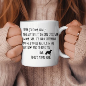 Golden retriever presente golden retriever caneca cão mãe presente golden retriever amante presente personalizado caneca de cachorro presente personalizado caneca de cachorro