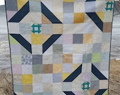 PDF Quilt Pattern - Churn (Baby quilt and throw quilt sizes included)