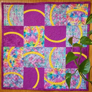 Printed quilt pattern Noodles Mini quilt, baby quilt and throw quilt size options included image 3