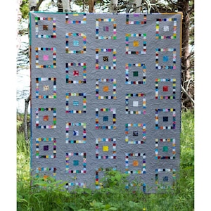 Scrappy Playground Quilt Pattern: Baby, Throw & Queen Sizes (PDF)