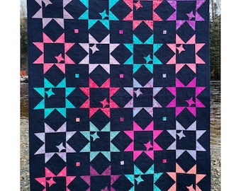 Inner Beauty Quilt Pattern – Fat Quarter-Friendly Star Quilt (PDF Download)