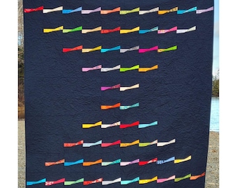 Twisted Hourglass Quilt Pattern – Scrappy 3D Quilt (PDF Download)