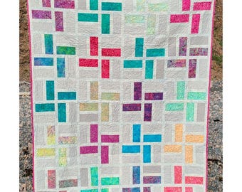 Sparkler Quilt Pattern – Beginner-Friendly Scrap Quilt (PDF Download)