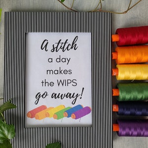 Printable sewing room decor - A Stitch a Day