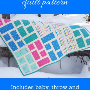 PDF Quilt Pattern Formal Garden Baby quilt, throw quilt and queen quilt size options included image 5